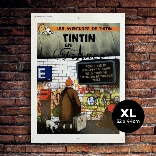 Dran - Tintin en France - 32 x 44 cm